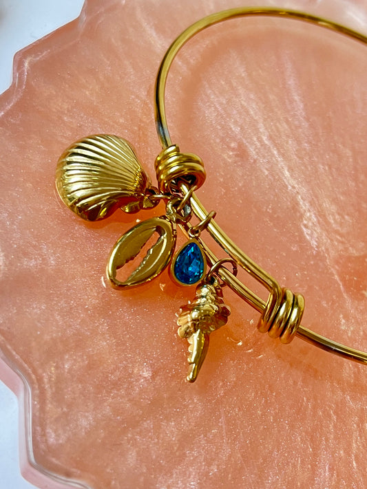 Pulsera concha azul