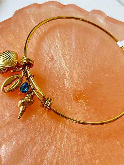 Pulsera concha azul